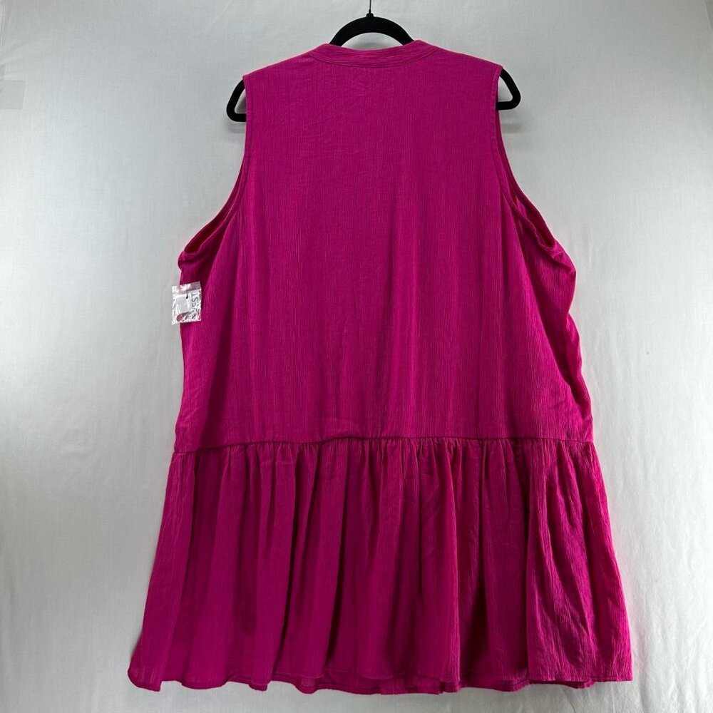 Nine West Button Front Ruffle Hem Mini Dress Size… - image 3